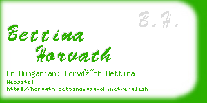 bettina horvath business card